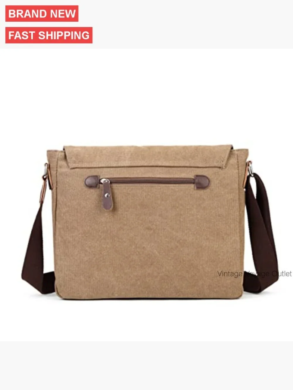 Canvas Messenger Bag Crossbody Shoulder Bag Adjustable Strap 11 Pockets